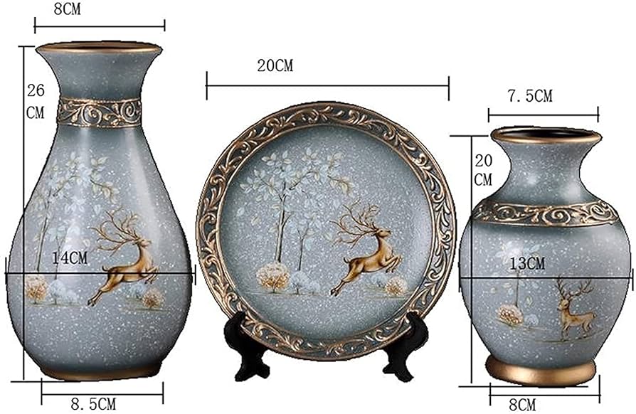 中国花瓶セット Amazon.co.jp: 中国陶磁器3ピース/セット セラミック花瓶 3D